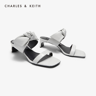 CHARLES & KEITH CHARLES＆KEITH2020春季新品SL1-60920013蝴蝶结饰女士高跟凉拖鞋