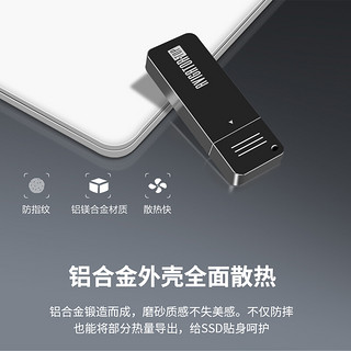 JEYI 佳翼 领航员M.2固态移动硬盘盒NVME/SATA SSD转USB3.1直插U盘磁吸