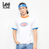 李 Lee男装 春夏新品潮修身白色短袖T恤青年 L319191RFK14