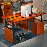 老板办公桌简约现代桌椅组合新中式大班台单人总裁桌经理办公家具