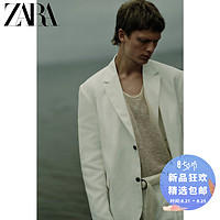 ZARA 新款 男装 亚麻休闲西装外套 05629024251