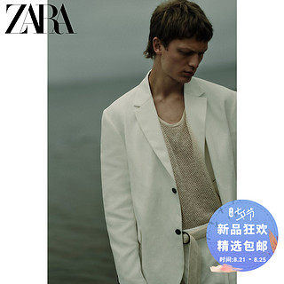 ZARA 新款 男装 亚麻休闲西装外套 05629024251