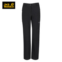 Jack Wolfskin/狼爪官方女士秋冬新品户外舒适透气防风抓绒内里软壳冲锋裤长裤1503592 1503592-6000/黑色 42 175/82A