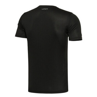 李宁liningT恤速干短袖健身瑜伽运动户外跑步训练休闲文化衫 基础黑速干衣 XL
