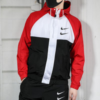 Nike耐克外套男装2020秋季新款双勾运动服连帽上衣梭织夹克CJ4889