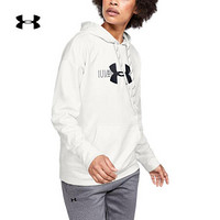 安德玛官方UA Armour Fleece女子运动连帽卫衣Under Armour1344391 白色112 M