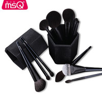 MSQ魅丝蔻 12支落影化妆刷套装专业美妆工具唇刷眼影散粉刷细光锋羊毛专业化妆刷 12支带桶 化妆刷套装