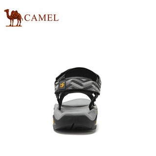 骆驼（CAMEL） 户外防滑沙滩运动潮流休闲凉鞋 A022162747 黑/卡其 40