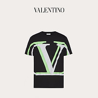 Valentino/华伦天奴男士新品 VLOGO SHADOW 印花T恤 黑色