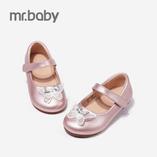 mrbaby童鞋女童皮鞋2020年春季新款防滑软底女孩单鞋儿童公主鞋女 黑色 30