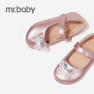 mrbaby童鞋女童皮鞋2020年春季新款防滑软底女孩单鞋儿童公主鞋女 黑色 30