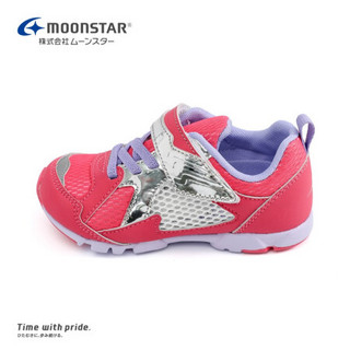 MoonStar月星 2020年春季新款 儿童运动鞋跑步鞋 男女童休闲鞋小孩子童鞋平衡车鞋子 粉色 内长15cm