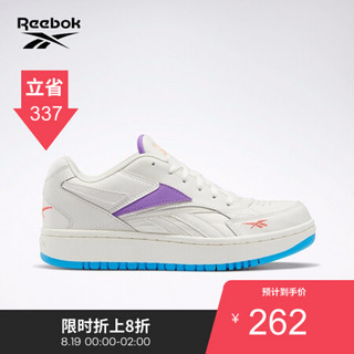 Reebok锐步 运动经典COURT DOUBLE MIX女子低帮休闲鞋JAD30 EH3274_粉白色/紫色 38