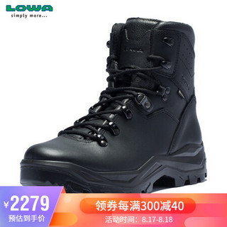 LOWA 德国 登山鞋作战靴军迷户外防水徒步鞋 R-6 GTX 进口男款中帮 L310672 黑色 43.5