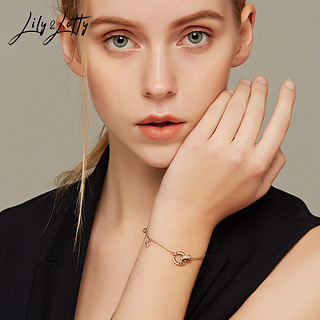 Lily&Lotty森系双层ins小众设计个性简约玫瑰金手镯手链手饰品