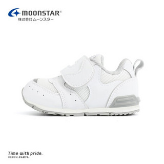 Moonstar月星 2020年四季新款 高机能性护足童鞋儿童运动鞋男女童休闲鞋幼儿园鞋舒适跑步鞋 白色 内长18cm