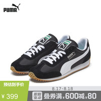 PUMA 彪马 官方 新款男子复古休闲鞋 WHIRLWIND CLASSIC 351293 黑色-白-银色 90 41
