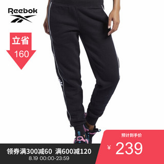 Reebok运动经典 CL F LINEAR PANTS女子休闲长裤 GJR59 FK2788_黑色 A/L