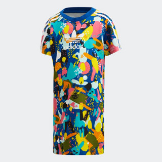 阿迪达斯官方 adidas 三叶草 TEE DRESS 小童裙子ED7772 如图 128CM