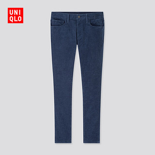 优衣库 男装 EZY紧身灯芯绒长裤(水洗产品)(休闲裤)420395 UNIQLO