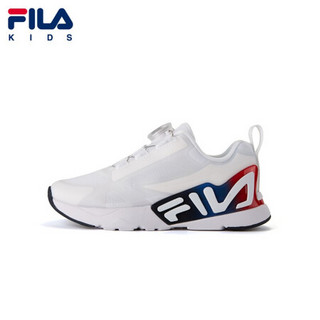 FILA（斐乐）童鞋男童运动鞋2020年夏季新款网红潮流鞋子儿童复古跑鞋 集团白/火红-WR-男 34码/内长21.5cm