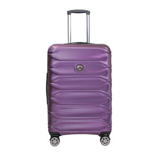 Delsey 原法国大使拉杆箱万向轮密码锁男女旅行箱  行李箱 ABS+PC材质 几何抗压纹理 3867 28英寸 紫色