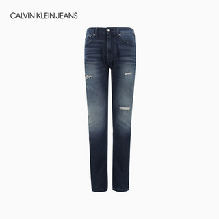 CK JEANS 2020秋冬新款 男装运动楔形版牛仔裤CKJ056 J315496 1BJ-蓝色 33