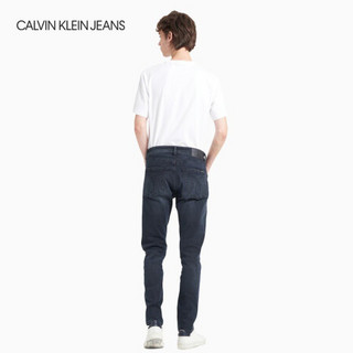 CK JEANS 2020秋冬新款 男装破洞时髦楔形牛仔裤CKJ055 J316857 1BJ-黑色 36