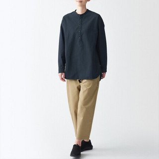 MUJI 无印良品 Labo系列 男士圆领长袖T恤 BFC09A0A 黑色 L-XL