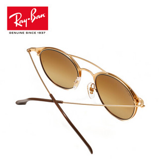 RayBan 雷朋新款太阳镜墨镜男女款全框时尚渐变太阳镜0RB3546可定制 900985 茶色镜框茶色渐变镜片 尺寸52