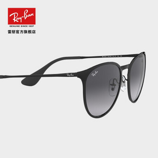 RayBan 雷朋太阳眼镜男女款复古简约优雅渐变色0RB3539 002/8G黑色镜框灰色渐变镜片 【定制单拍不发，镜片需另拍】尺寸54