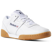 Reebok锐步男鞋系带皮革透气减震运动鞋休闲鞋板鞋63978 White / Gum 10