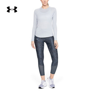 安德玛官方UA Qualifier女子运动紧身中裤Under Armour1345724 灰色044 S