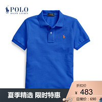 Ralph Lauren/拉夫劳伦男童 2020年春季棉质网布Polo衫32955 400-蓝色 3/3T