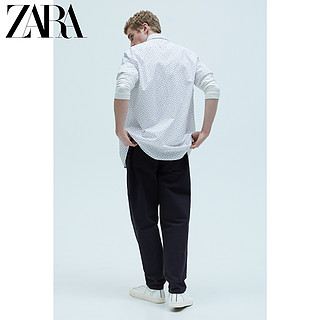 ZARA【打折】男装 几何印花短袖牛津衬衣衬衫 06608399250