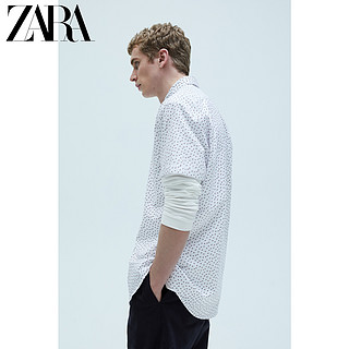 ZARA【打折】男装 几何印花短袖牛津衬衣衬衫 06608399250