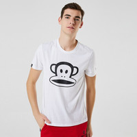 Paul Frank/大嘴猴夏季男士运动衫圆领套头印花短袖t恤短袖上衣猴头潮流T恤 白色 XL