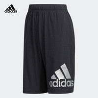 阿迪达斯官网 adidas B TR SHO3 WV大童装训练梭织短裤 DU9833 黑/纯质灰/醒目红 110CM