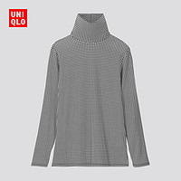 优衣库 女装 HEATTECH两翻领T恤(长袖)(印花) 424571 UNIQLO