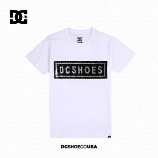 DCSHOECOUSA DC纯棉圆领运动短袖T恤男夏款潮牌GDYZT18202-WBB0 白色/WBB0 XL