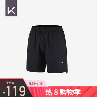 Keep 男子短裤跑步训练透气速干健身裤 男子速干运动短裤（K181AW-064) 黑色 XXL