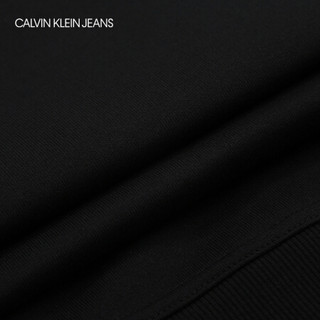 CK JEANS 2020秋冬新款 男装大身拼接LOGO牌长袖卫衣 J316512 BEH-黑色 M