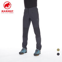 MAMMUT/猛犸象 Pordoi SO 户外软壳衣男裤子弹性耐磨修身软壳休闲长裤 橄榄绿色 46