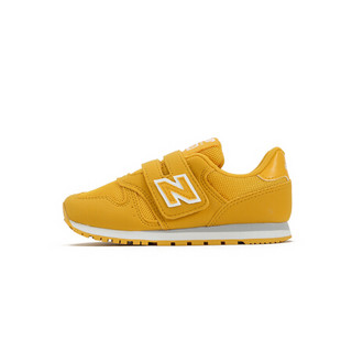 New Balance nb童鞋 373系列4~14岁儿童休闲鞋男女中大童透气网面运动鞋 KV373OWY/姜黄色 35码/21cm