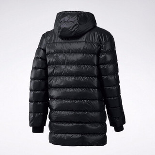 Reebok锐步官方 CL DOWN LONG JACKET 男子加厚保暖羽绒夹克 FWR94 DY6007_黑色 A/XS