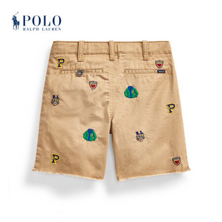 Ralph Lauren/拉夫劳伦男童 2020年夏季刺绣奇诺短裤33839 250-棕色 3/3T