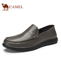 骆驼（CAMEL）  时尚透气商务休闲男士皮鞋 A012155310 灰色 43