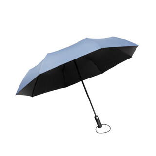 C'mon 8骨三折晴雨伞 雾霾蓝 黑胶款