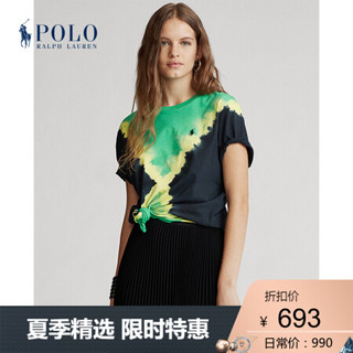 Ralph Lauren/拉夫劳伦女装 2020年春季宽大版型扎染T恤21350 001-黑色 XXS