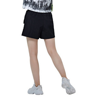 Kappa卡帕女串标运动短裤休闲工装多口袋五分裤2020新款|K0A42DY82 黑色-990 S